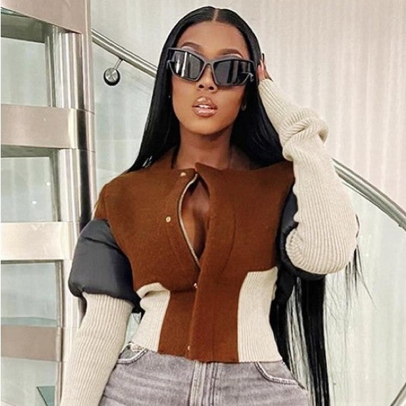 Color Block Puff Jacket - Picture 5 of 8